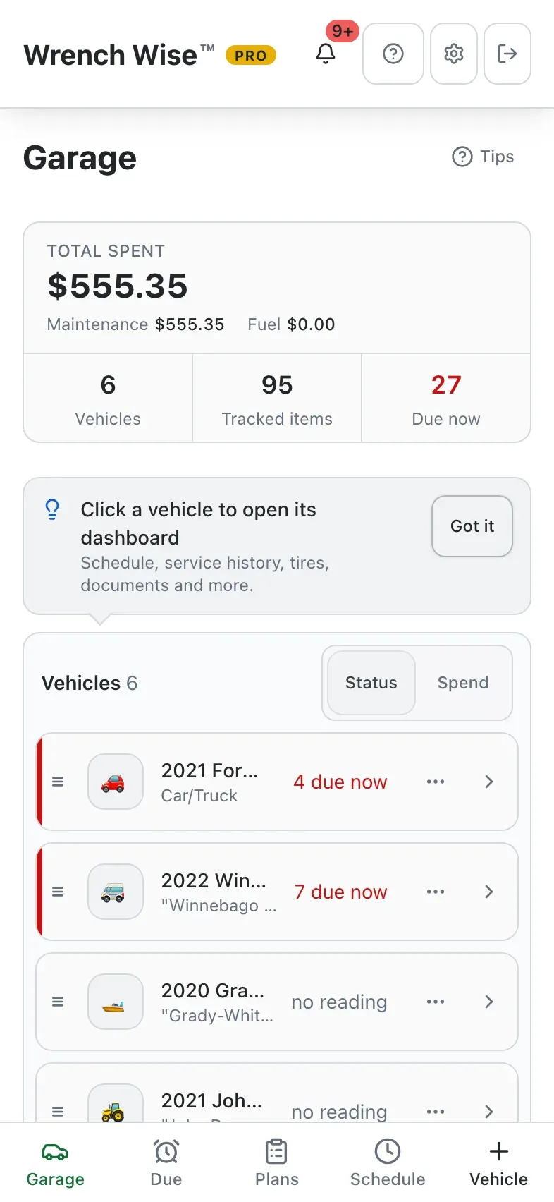 Wrench Wise™ app: Selling? Open the vehicle’s menu…